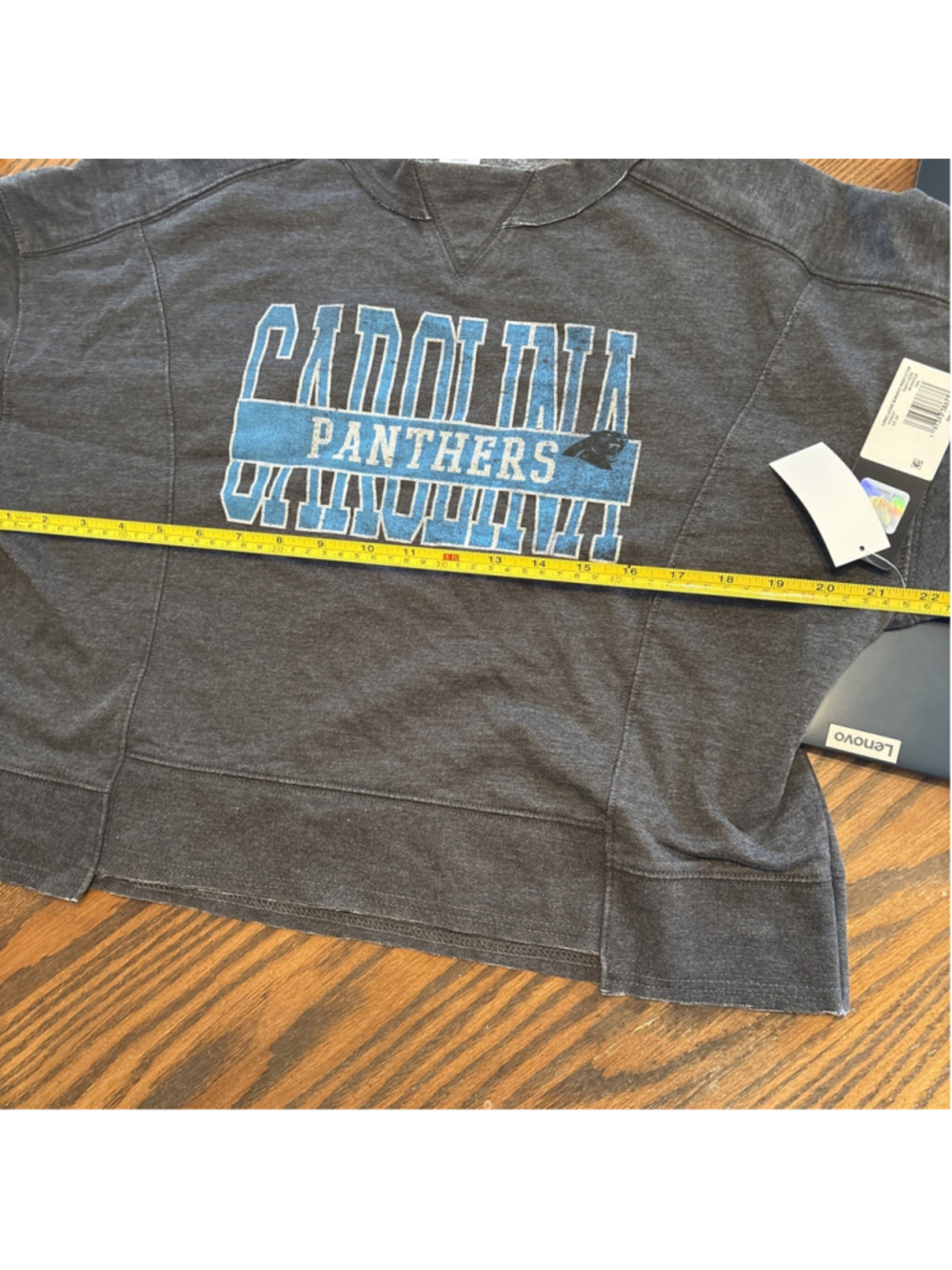 carolina panthers women’s crop sweatshirt long sleeve small NWT - Picture 4 of 8